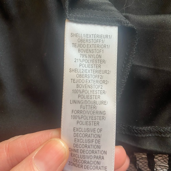 Adrianna Papell Dress Womens 6 Black Lace Floor Length Gown Formal Evening Event - Picture 8 of 10